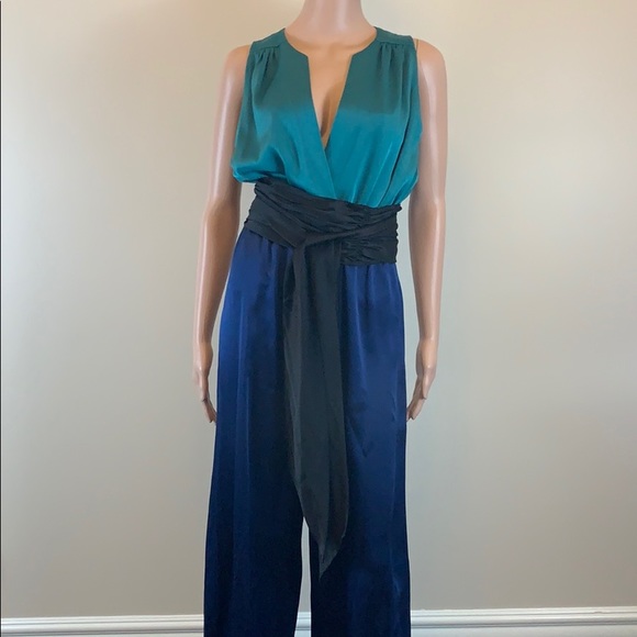 Carolina Ritzler colorblock satin jumpsuit - Picture 5 of 9
